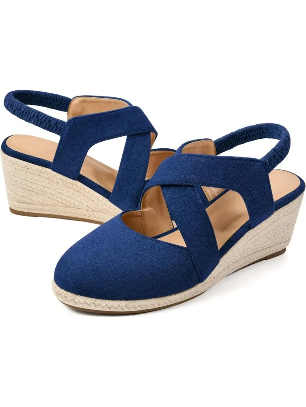 Comfortable Closed Toe Wedge Sandals for Women | Summer Espadrille Ankle Strap